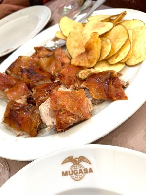 Sucking pig at Mugasa, a local favourite